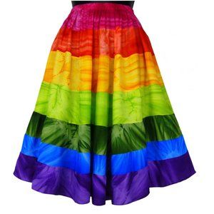 Rainbow Tie-Dye Summer Skirt